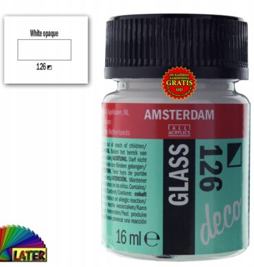 Farba do szkła Deco 16ml kolor white opaque 126