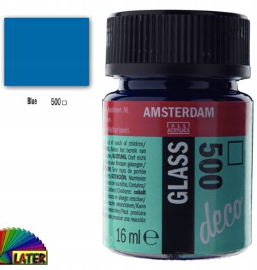 Farba do szkła Deco Amsterdam 16ml kolor blue 500