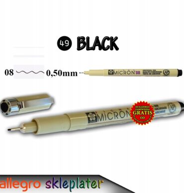 Idealny cienkopis Pigma Micron Black 08-0,50mm