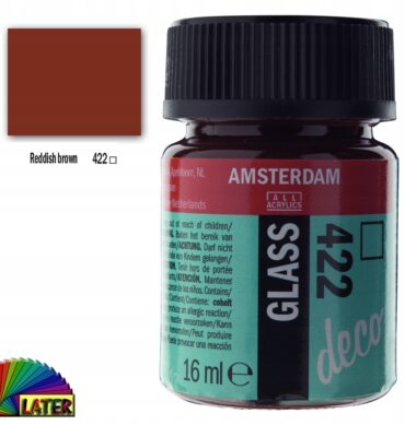 Farba do szkła Deco Amsterdam 16ml redishbrown 422