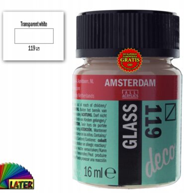 Farba do szkła Deco 16ml transparent white 119