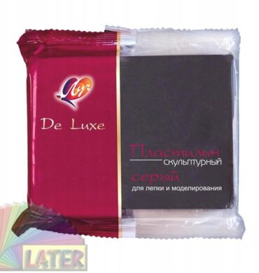 Plastelina rzeźbiarska De Luxe 300g szara