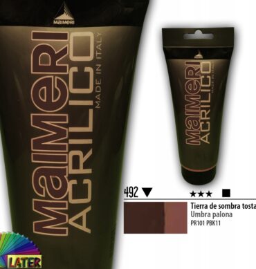Farba akryl Maimeri Acrylic 200ml Umbra palona 492