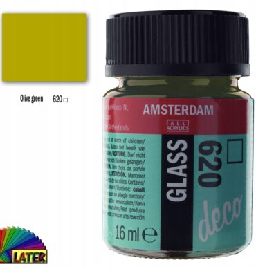 Farba do szkła Deco Amsterdam 16ml olive green 620