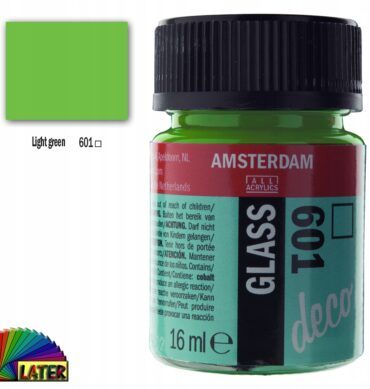 Farba do szkła Deco Amsterdam 16ml light green 601
