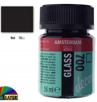 Farba do szkła Deco Amsterdam 16ml kolor black 700