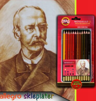 Kredki akwarele odcienie brązu Mondeluz 12szt 3722