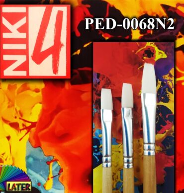 Zestaw 3 pędzelków nylonowych płaskich 0068N2