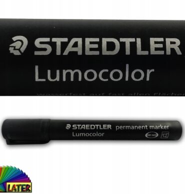 Czarny marker permanenty Lumocolor ścięta końcówka