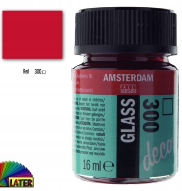 Farba do szkła Deco Amsterdam 16ml kolor red 300