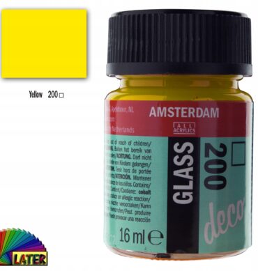 Farba do szkła Deco Amsterdam 16ml kolr yellow 200
