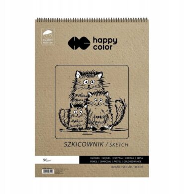 Szkicownik Koty dwukolorowy 90g A3