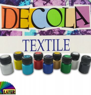 Zestaw farb do tkanin Decola Textile 9 kolorów