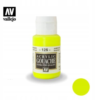 Gwasz akrylowy 35ml Yellow FLUO 125