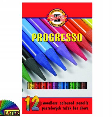 Kredki bezdrzewne Progresso 12 kolorów 8756