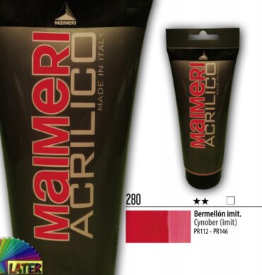 Farba akryl Maimeri Acrylic 200ml Cynober imit 280