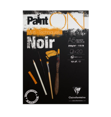 Blok-Paint On-Multi-Techniques-Noir-A5-plastyczni