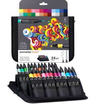 Zestaw Promarkerów Brush Winsor&Newton z Etui 24szt.