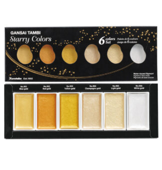 Farby akwarelowe Gansai Tambi 6szt. Starry Colors - odcienie perłowe